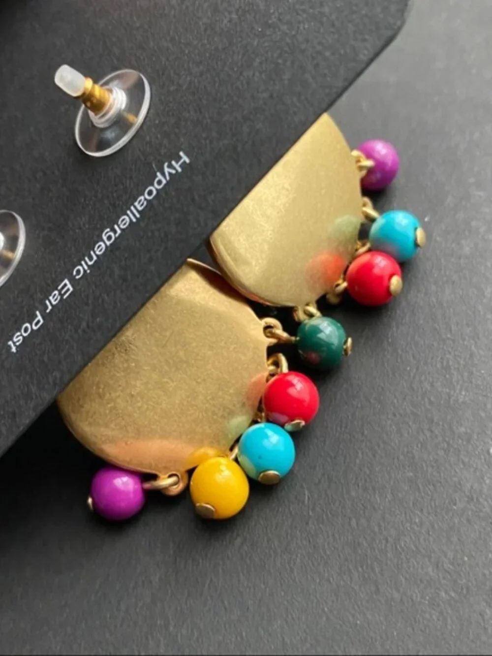 J.Crew Beaded drop earrings-AQ504-MULTI COLOR-NEW